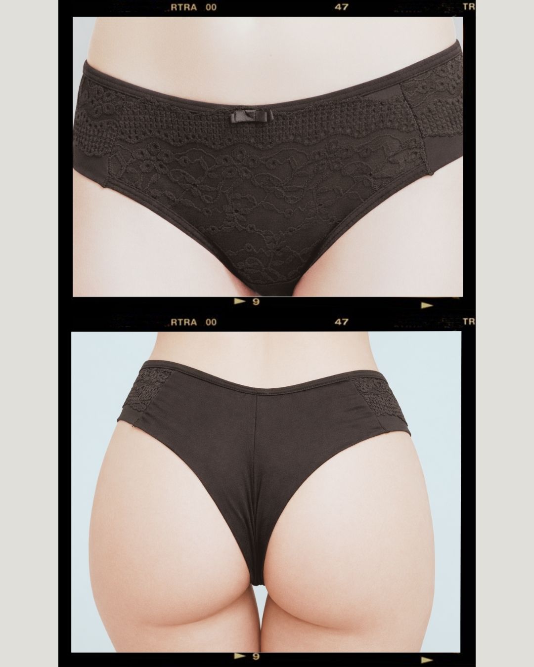 calcinha fio duplo marrom escuro